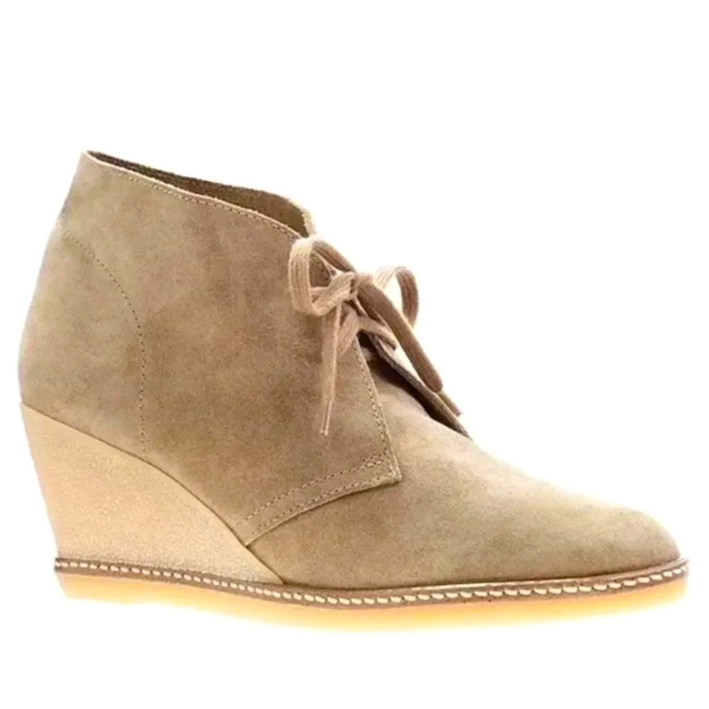 J. Crew McAlister Chukka Suede Wedge Bootie Tan J.Crew Gum Sole Ankle